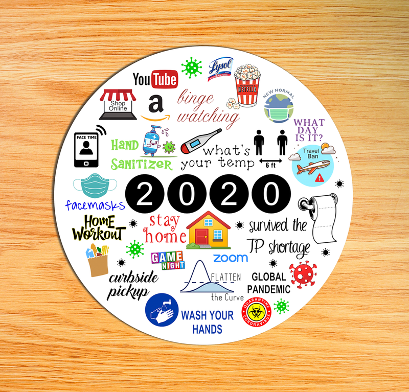 Remember Year of 2020 Round Coaster Printing Sublimation 3.5"x3.5"