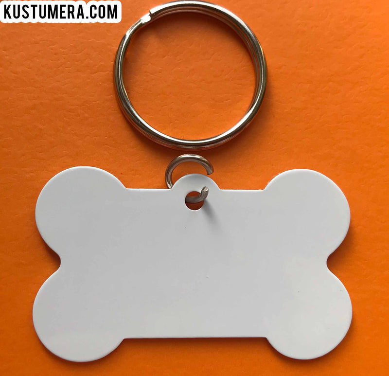 Blank Metal Dog Bone Keychain (Double-Sided)