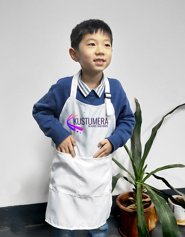 Sublimation Blank Apron White (Kids Size)