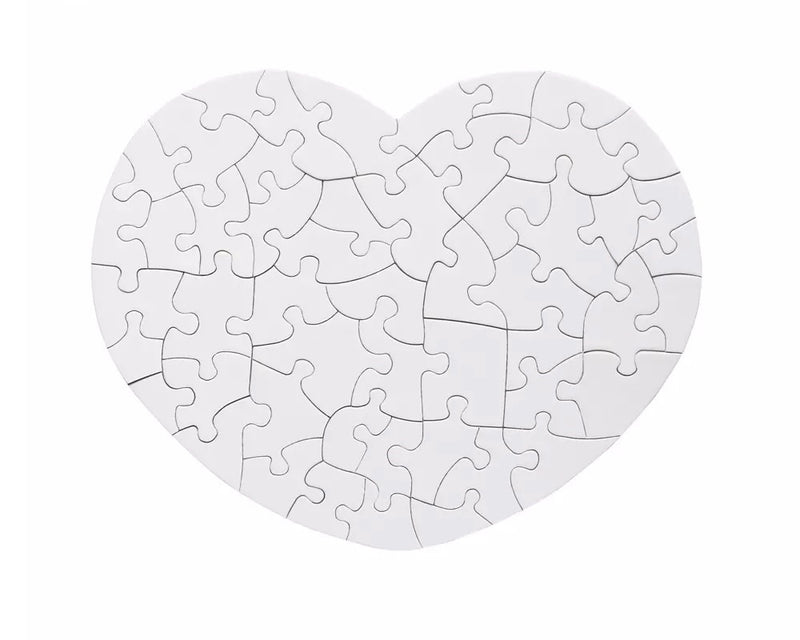 Sublimation Blank Chubby Heart Jigsaw Puzzle