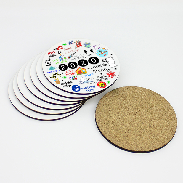 Remember Year of 2020 Round Coaster Printing Sublimation 3.5"x3.5"