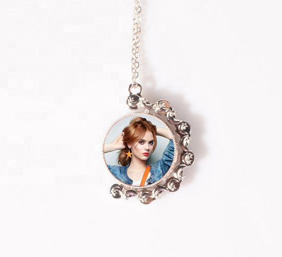 Sublimation Blank Half Moon CZ Necklace