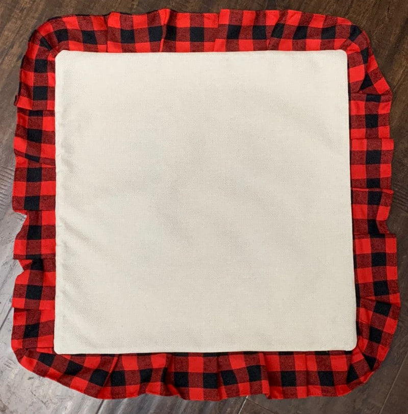 Blank Buffalo Red Plaid Linen Pillow Case