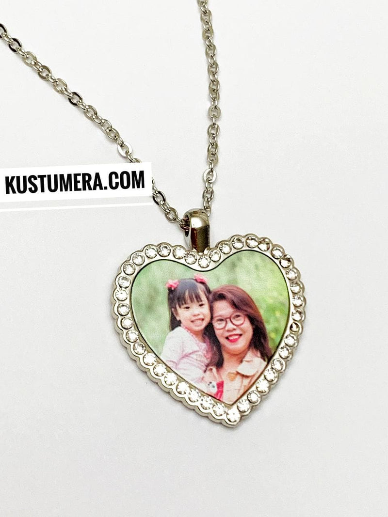 Sublimation Blank Heart CZ Necklace