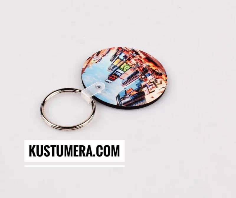 Sublimation Blank MDF Round Keychain (Double-Sided)