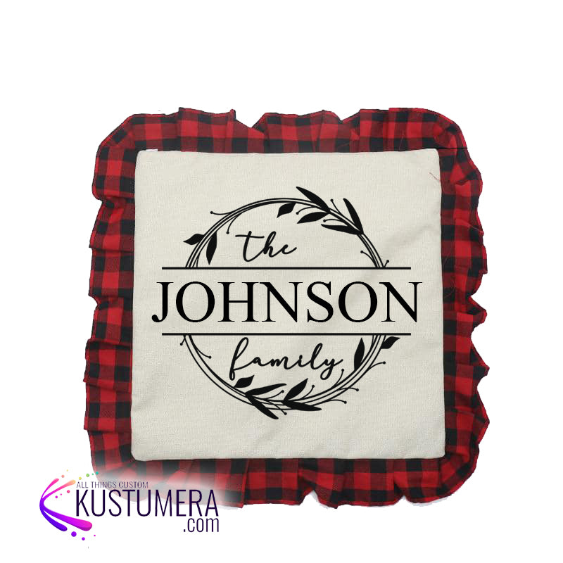 Blank Buffalo Red Plaid Linen Pillow Case