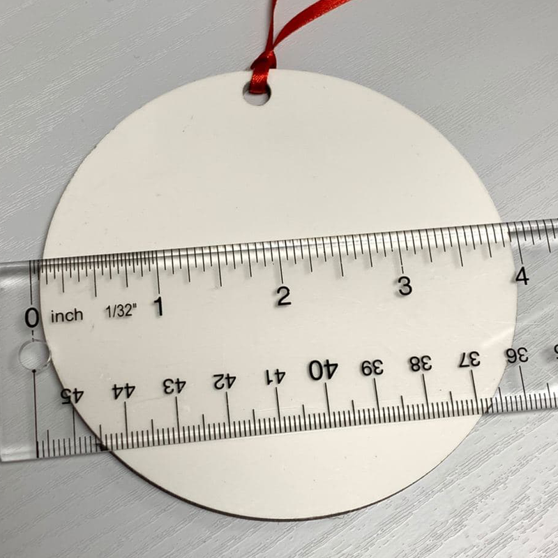 Blank Large Round MDF Ornament 4"x 4" DOUBLE-SIDED