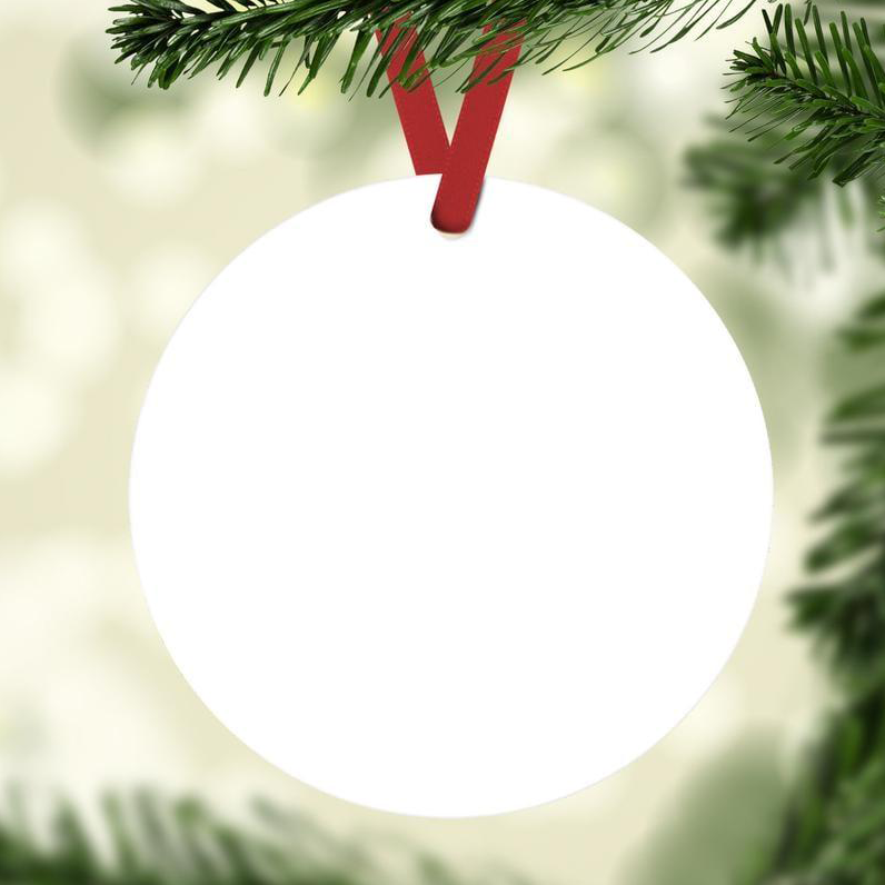 Blank Large Round MDF Ornament 4"x 4" DOUBLE-SIDED